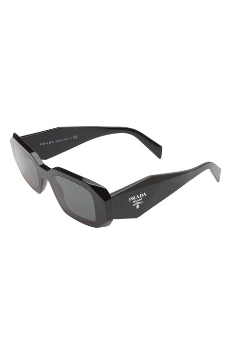 prada runway sunglasses|runway 49mm rectangular sunglasses.